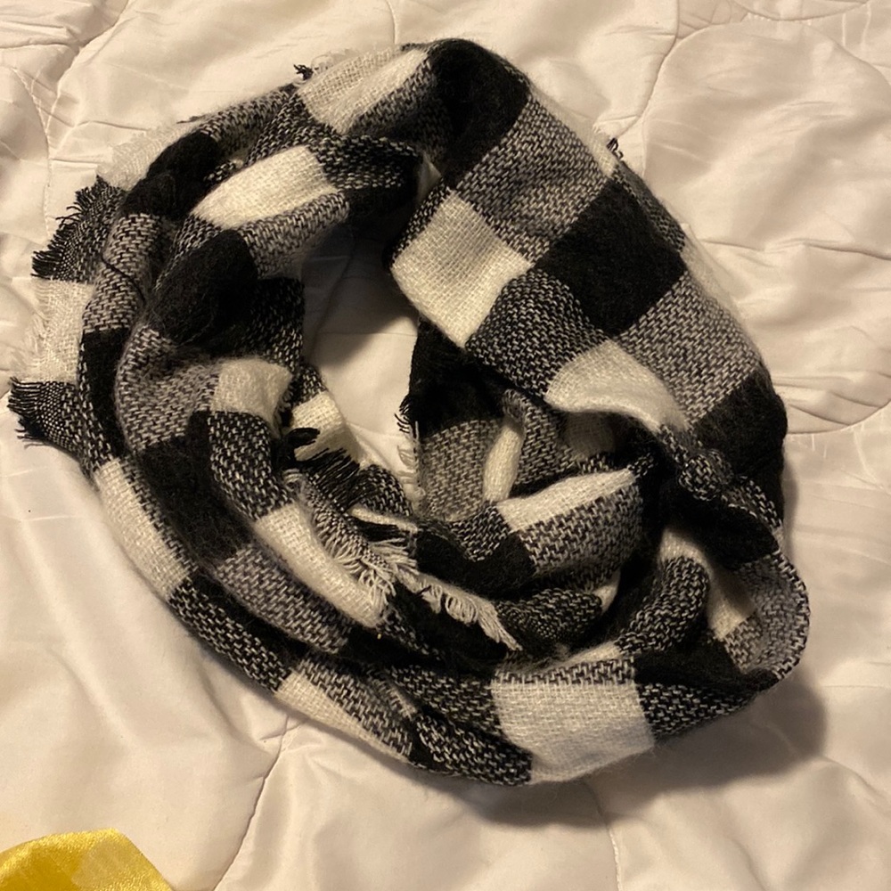 Buffalo plaid infinity scarf